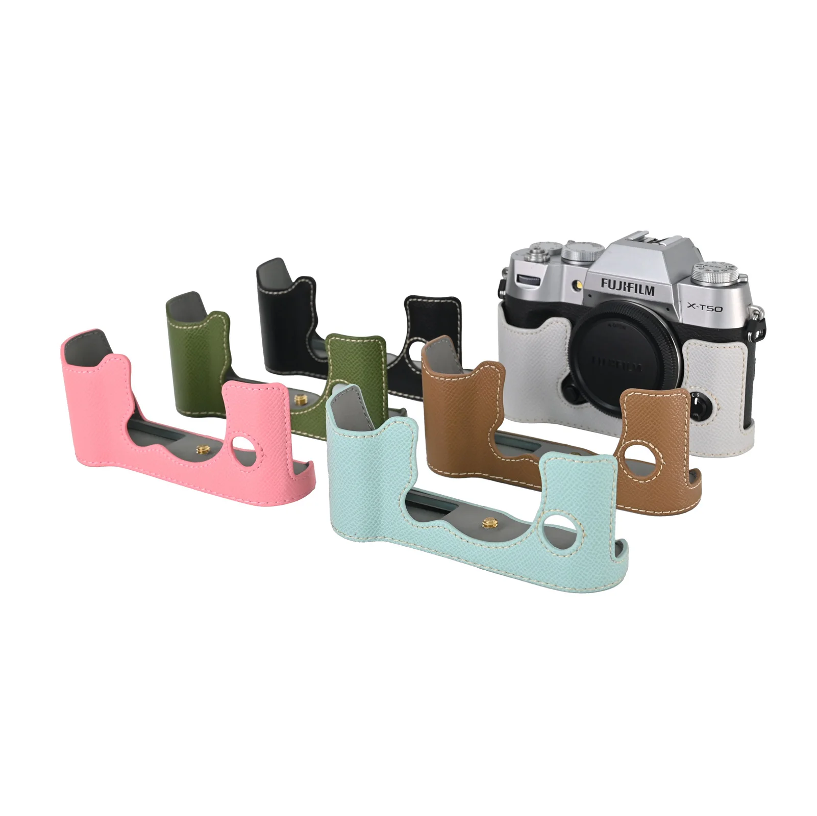 Leather Half Case for FUJI X-T50 XT50 FUJIFILM Camera Grip