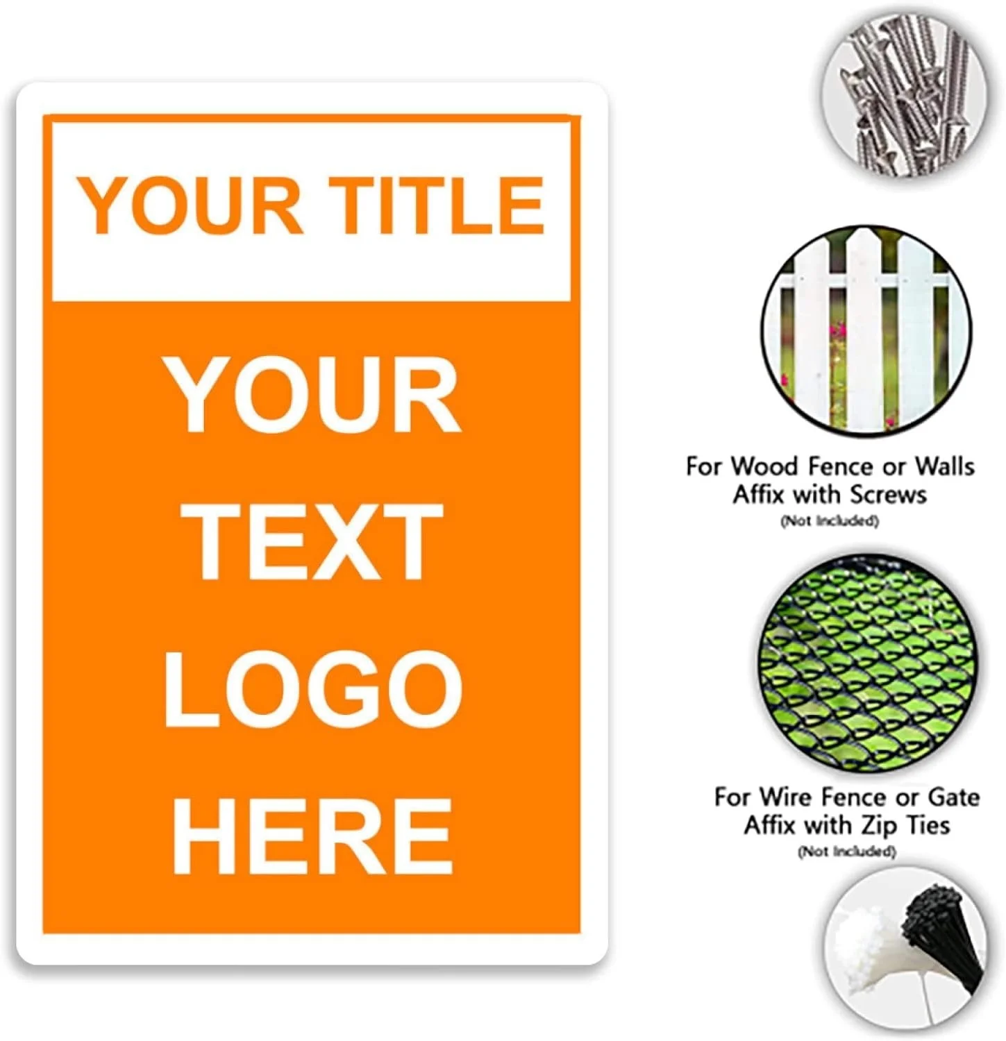 Personalized Outdoor Aluminum Sign - Custom Caution, Danger, Warning, or Notice (12x8 inch)