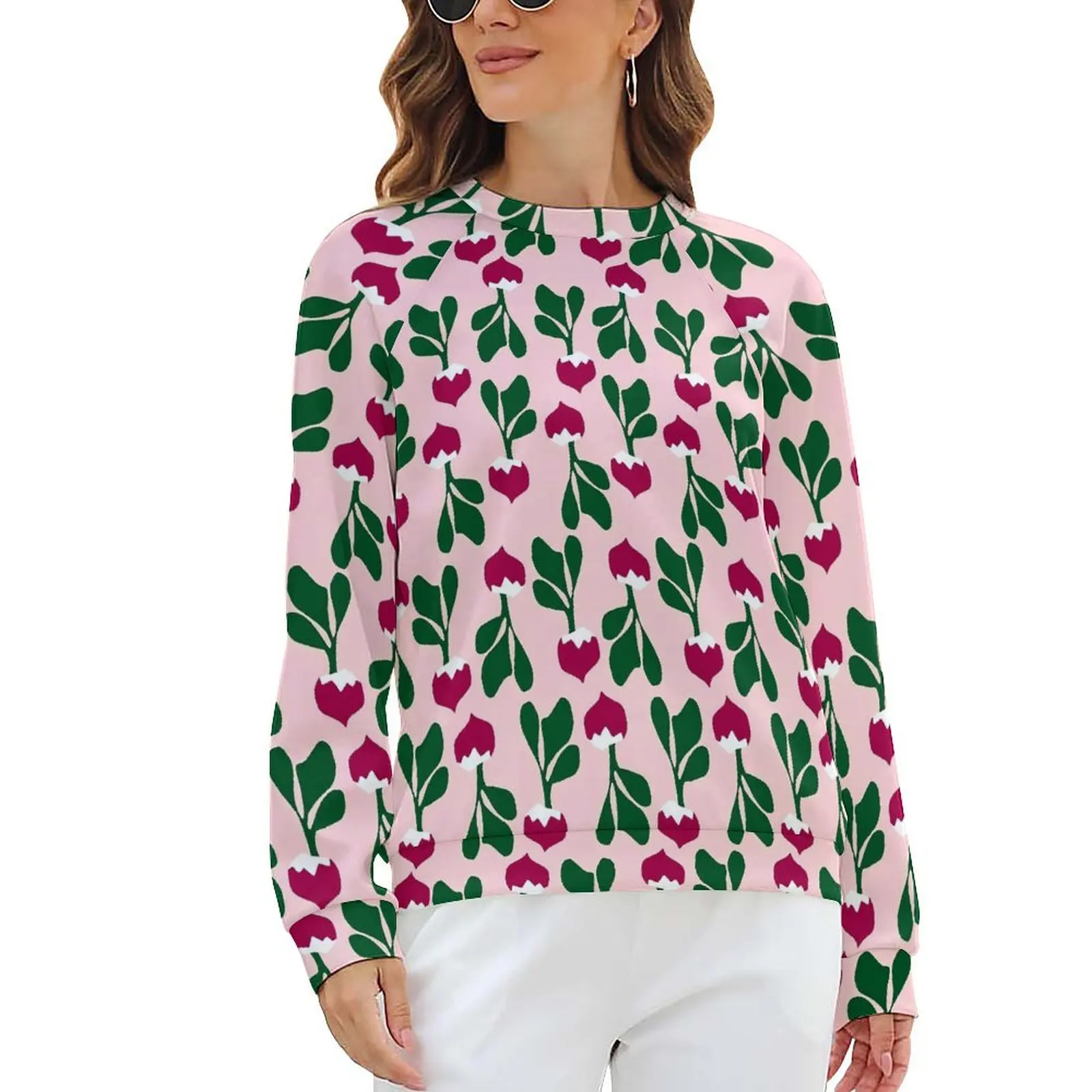 

Cute Radishes Hoodies Women Long-Sleeve Vegetable Cute Casual Hoodie Wholesale Street Wear Oversize Pattern Sweatshirts