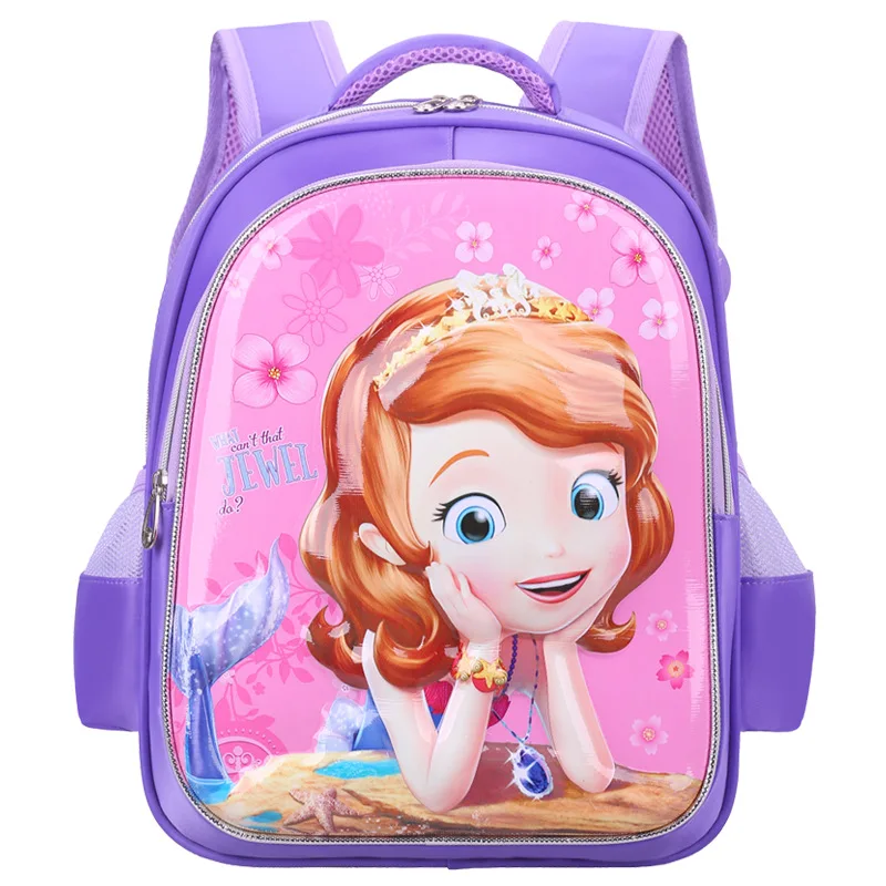 Disney Frozen School Bags For Girls Elsa Anna Kindergarten Backpack Grade 1-3 Primary Student Shoulder Bag Spider Man Mochila