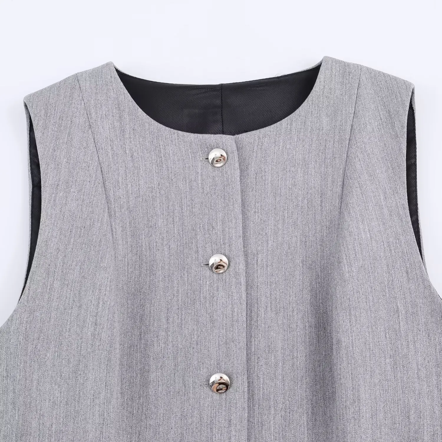 Women Fashion Sweet Mini Dress Advanced Gray O-Neck With Belt Spliced Dress Female Spring Autumn Streetwear Tank Dress Clothing