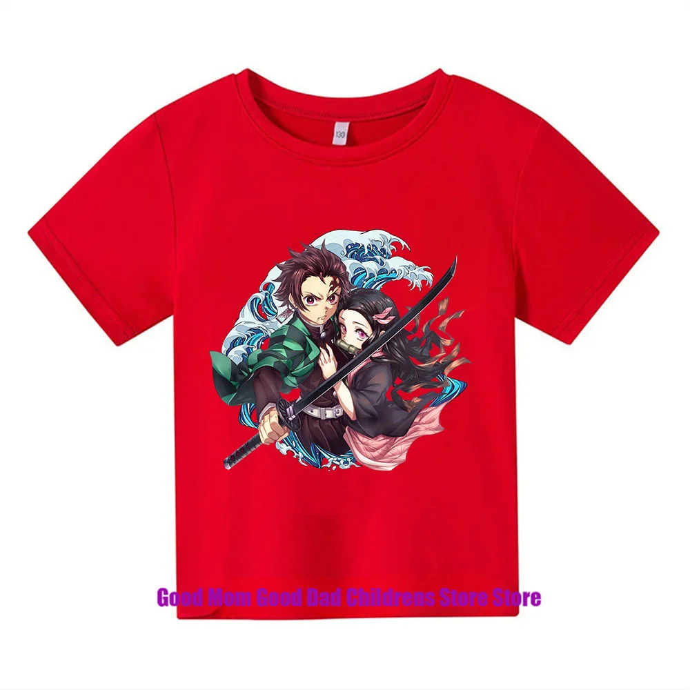 Demon Slayer Zouma Monzekoro You Beans Summer Cool Children's t shirts Leisure Cartoon T-shirts Boys And Girls Birthday Gifts 4