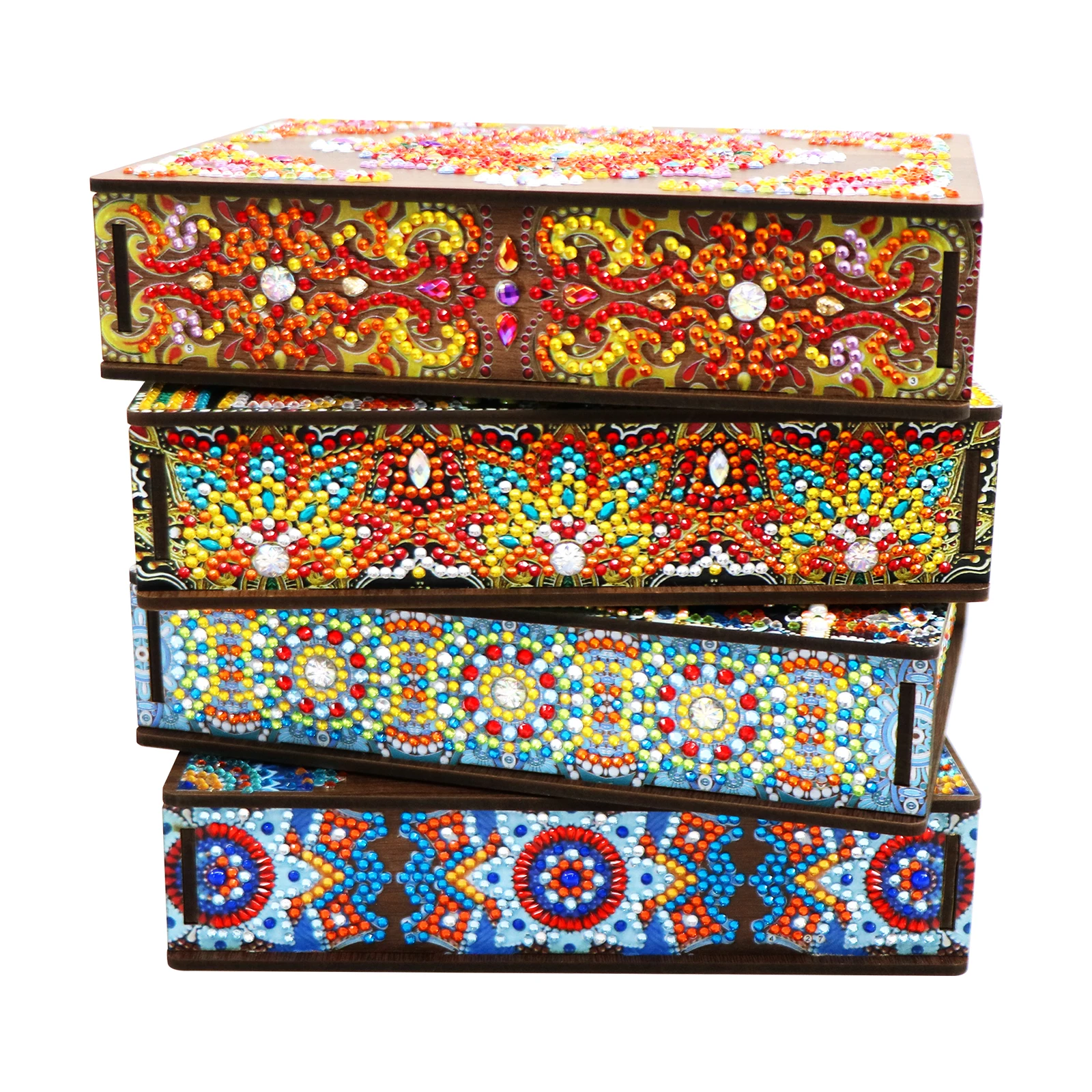 New Diamond Painting Jewelry Box Set Wooden Box Diamond Mosaic Embroidery  Cross Stitch DIY Jewelry Storage Box Birthday Gift