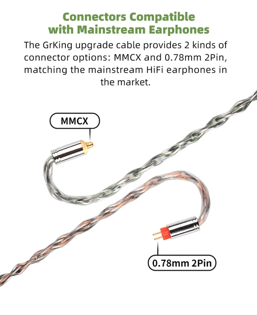 NICEHCK GrKing Flagship HiFi Earphone Cable 7N Silver Plated NICEHCK GrKing Flagship HiFi Earphone Cable 7N Silver Plated