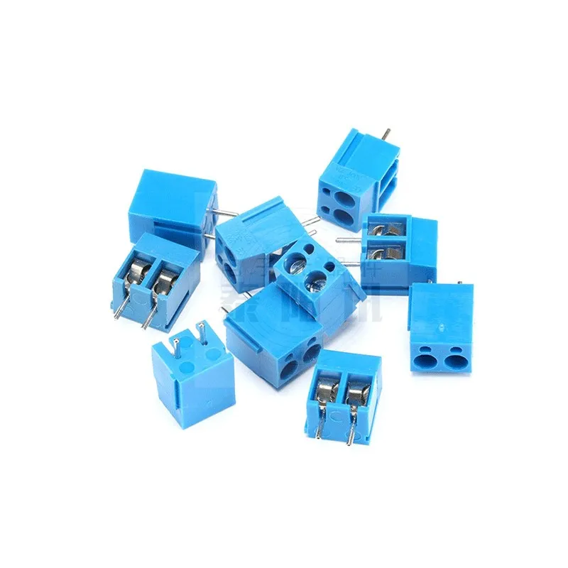 

100 pcs 2 pin/ way 5.0mm Screw Terminal Block Connector