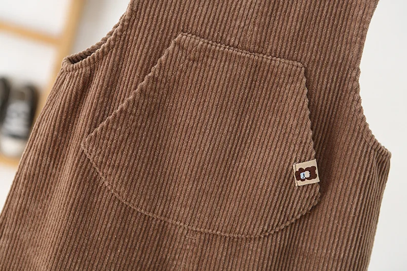 Corduroy Kids Overalls Jumpsuits for Autumn