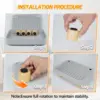 Self-Cleaning Litter Box Step–Removable Top, Waterproof & Non-Slip Kitty Litter Catcher Tray, Cat Litter Box Mat Easy to Clean 6