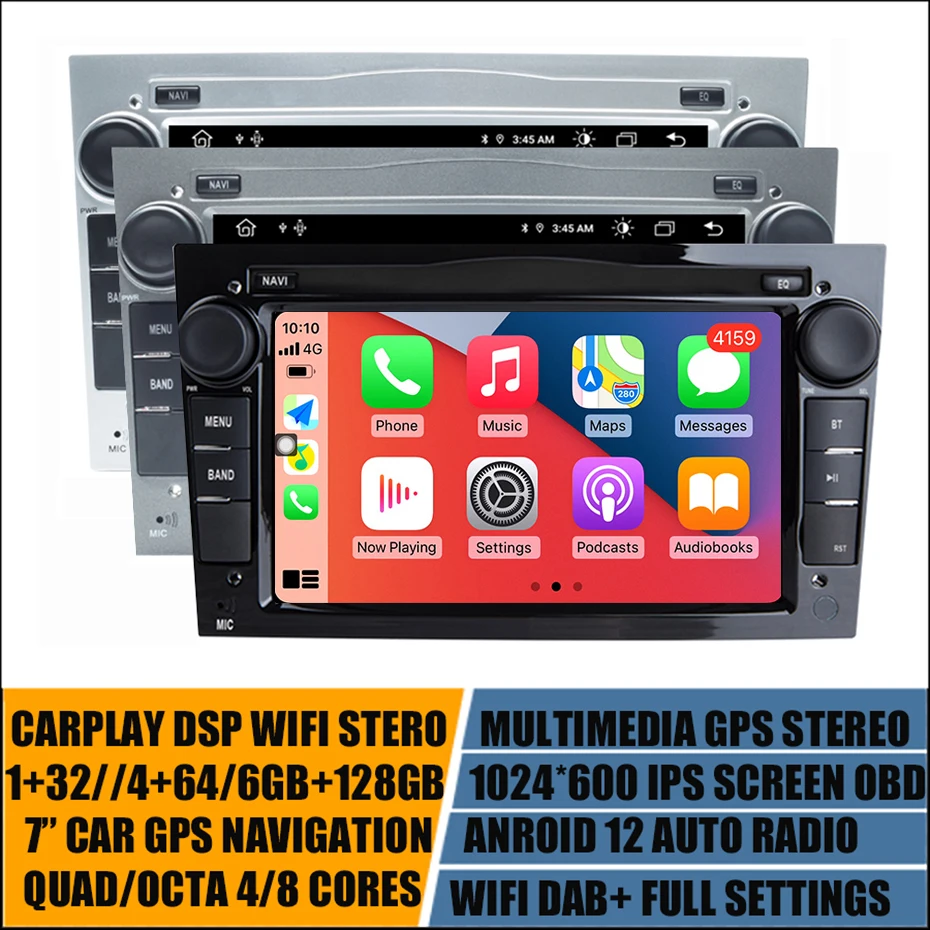 7''Android 12 Car Radio For Opel Corsa C Signum Vivaro Astra H Corsa D Zafira Tigra Stereo Player Multimedia Navigation System