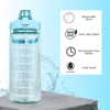 2L Water Bottle With Straw Large Capacity Sports Water Bottle Travel Fitness Sports Portable Drinking Bottles With Time Marker 6