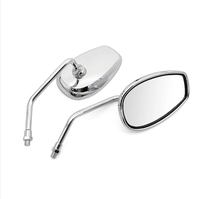 Universal 10mm Chrome Rearview Mirrors Motorcycle Motocross Scooter E-bike Racing Motorbike Side Mirror Rear View Accessories