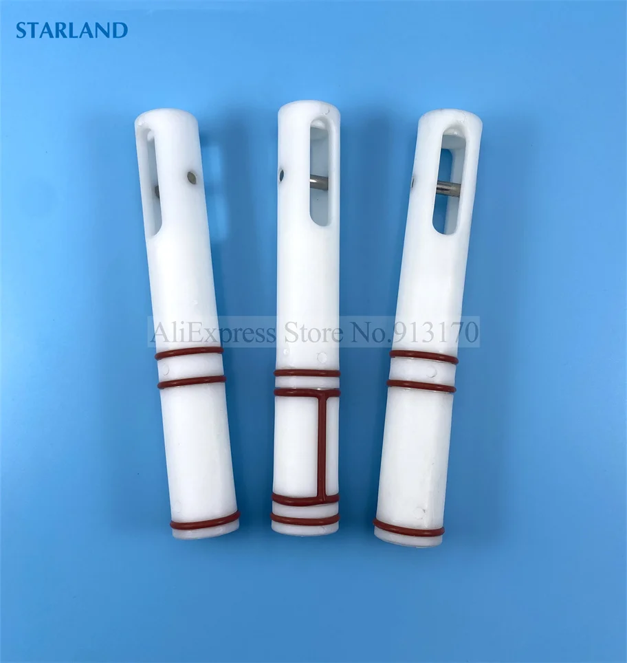 Piston Valve Stems Spare Parts 3 Pieces Valve Rods Of ZM Soft Ice Cream Machines Replacement Fittings With Red Sealing Rings