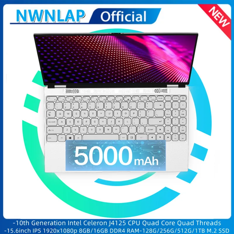 Портативный ПК 8G/16GB RAM + 128GB - 1 ТБ SSD ноутбук Intel J4125 CPU 15 6 &quotIPS 1920X1080P Win10 Ноутбук