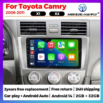 Android 14 Auto Sistema Intelligente Per Toyota Camry 2006-2011 Autoradio Navigatore GPS Unità Principale Con Carplay Android Auto WIFI BT