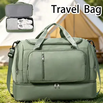 Borsa da viaggio per uomo e donna, borsa da viaggio di grande capacità, borsa da weekend espandibile, borsa da viaggio per bagaglio a mano, borsa da viaggio per il weekend, borsa portaoggetti ﻿ ﻿