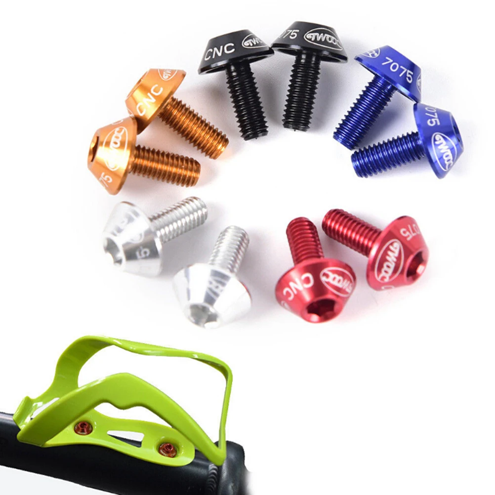 1Pc Mushroom Head Bicycle Water Bottle Cage Holder Screw Bolts Chic Unique Design Durable Colorful Accessory