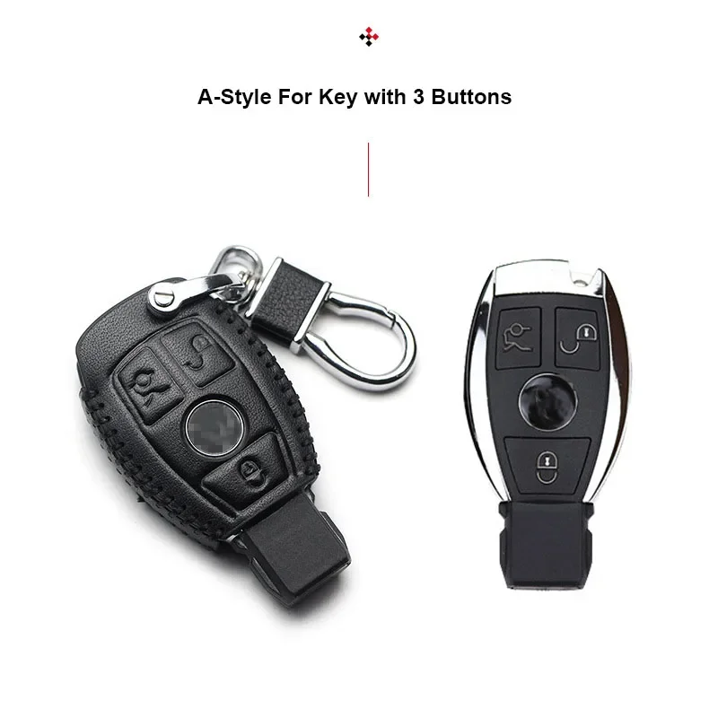ZVRSUA Autosleutelbeschermhoes geschikt voor Mercedes Benz, sleutelhoes, TPU-autosleutelhoes, 3 toetsen, compatibel met Mercedes Benz AMG C E M S CLS CLA GLK GLA GLC GLE (roze