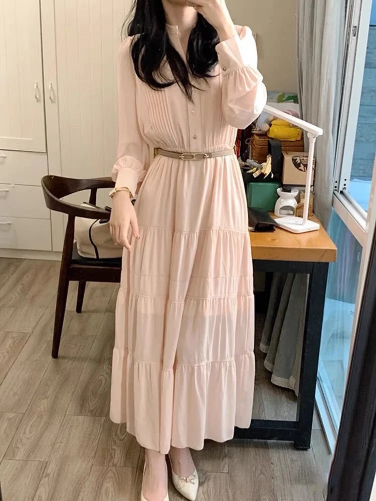 

2023 Autumn/Winter Fashion New Women's Clothing V-neck Dress 0905