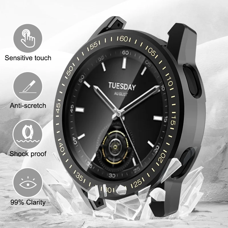 Cover for Xiaomi Watch S3 Soft TPU Anti-Scratch Protector Shell All-around Bumper Protective Case Accessories watch screen protector case watch case watch protective case watch cover watch protective cover tpu protective case bumper protective case