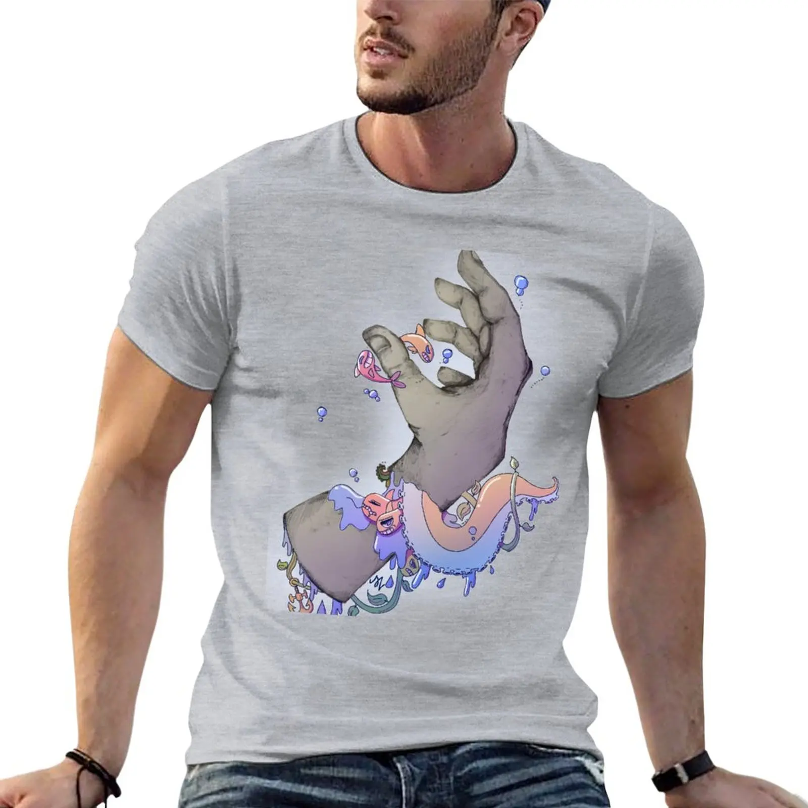 

Digital+ink hand T-Shirt quick drying t-shirt new edition t shirt anime clothes t shirts for men cotton