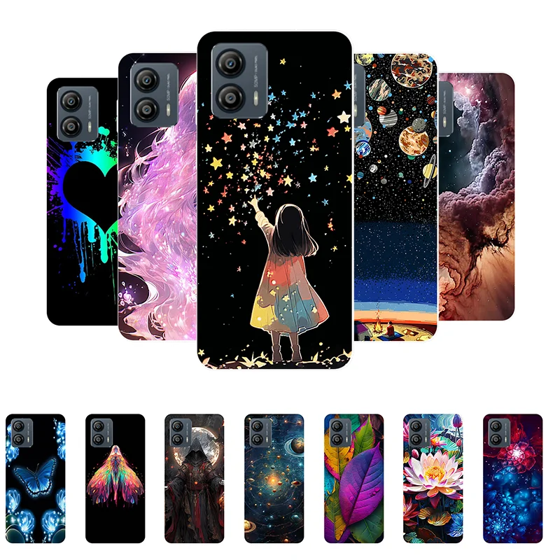 Custodia Per Motorola G53 Cover Moto G53 Custodia In Silicone Soft Fashion Girl Flower Cover Posteriore Per Motorola Moto G53 G 53 Custodia Per Telefo
