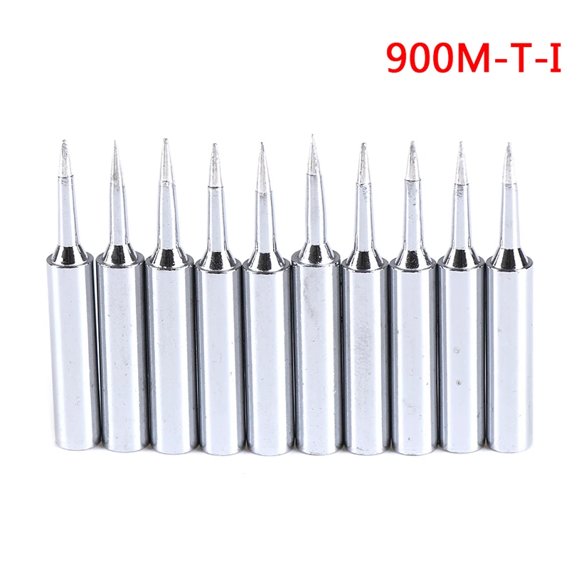 Soldering Iron Solder Iron Kit Soldering Iron Tips 6/10pcs/Set Pure Copper Lead Free Soldering Iron Tips 900M-T Welding Head For 936 937 Soldering Station Tool Kits