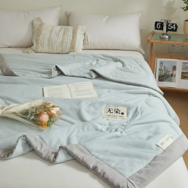 니트 코튼 와플 여름 이불, 시원한 에어컨 이불, 냉각 담요, 부드러운 에어컨 이불 Best5 니트 코튼 와플 여름 이불, 시원한 에어컨 이불, 냉각 담요, 부드러운 에어컨 이불 Best5