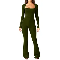 New Popular Women Wide Leg Yoga Bodysuit Outfit One Piece Gym Fitness High Quality Sport Long Sleeve Plus Size Jumpsuit - Image 6