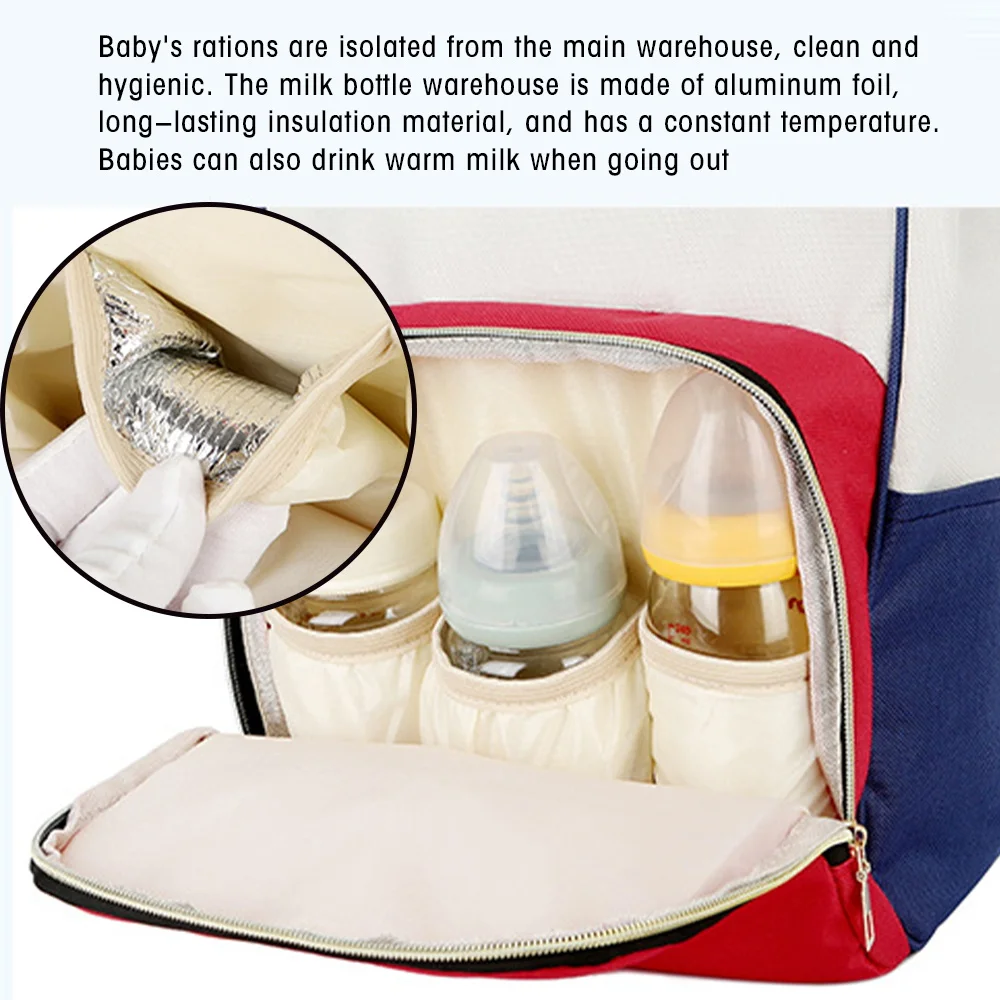 Nappy Backpack Bag Mummy Large Capacity Bag Mom Baby Multi-Function Waterproof Pink Letter Travel Diaper Bags Baby Nursing Bags