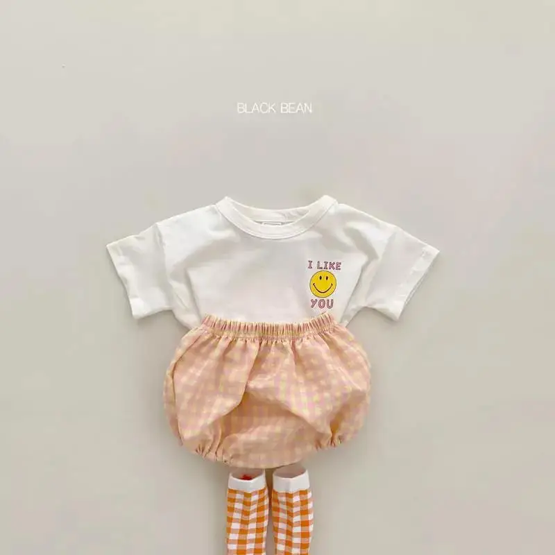 baby dress set for girl 2022 Summer New Baby Smiley Print Clothes Set Boy Girl Infant Cartoon T Shirt + Plaid Shorts 2pcs Suit Kids Casual Outfits Set Baby Clothing Set classic