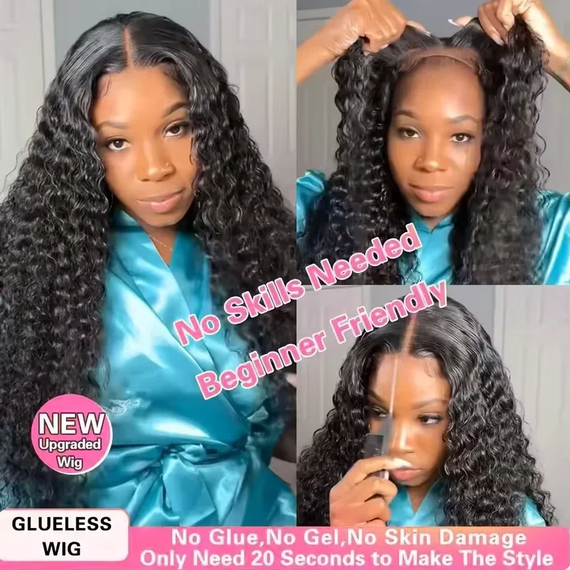 Water Wave Lace Front Wig 5x5 Deep Wave Glueless Closure Wig Brazilian 13x4 13x6 HD Curly Lace Frontal Human Hair Wigs For Women