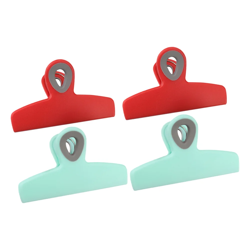 

4 Pcs Clothespin Sealing Clip Snack Bags Large Chip Clips For Food Packaging Holder Tpr Bills Office