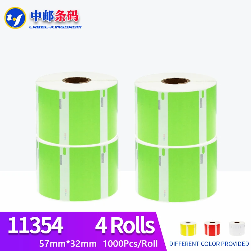 

4 _ зеленая этикетка 11354, 57 мм * 32 мм, 1000 шт. для LabelWriter 400 450 450Turbo Printer Seiko SLP 440 450
