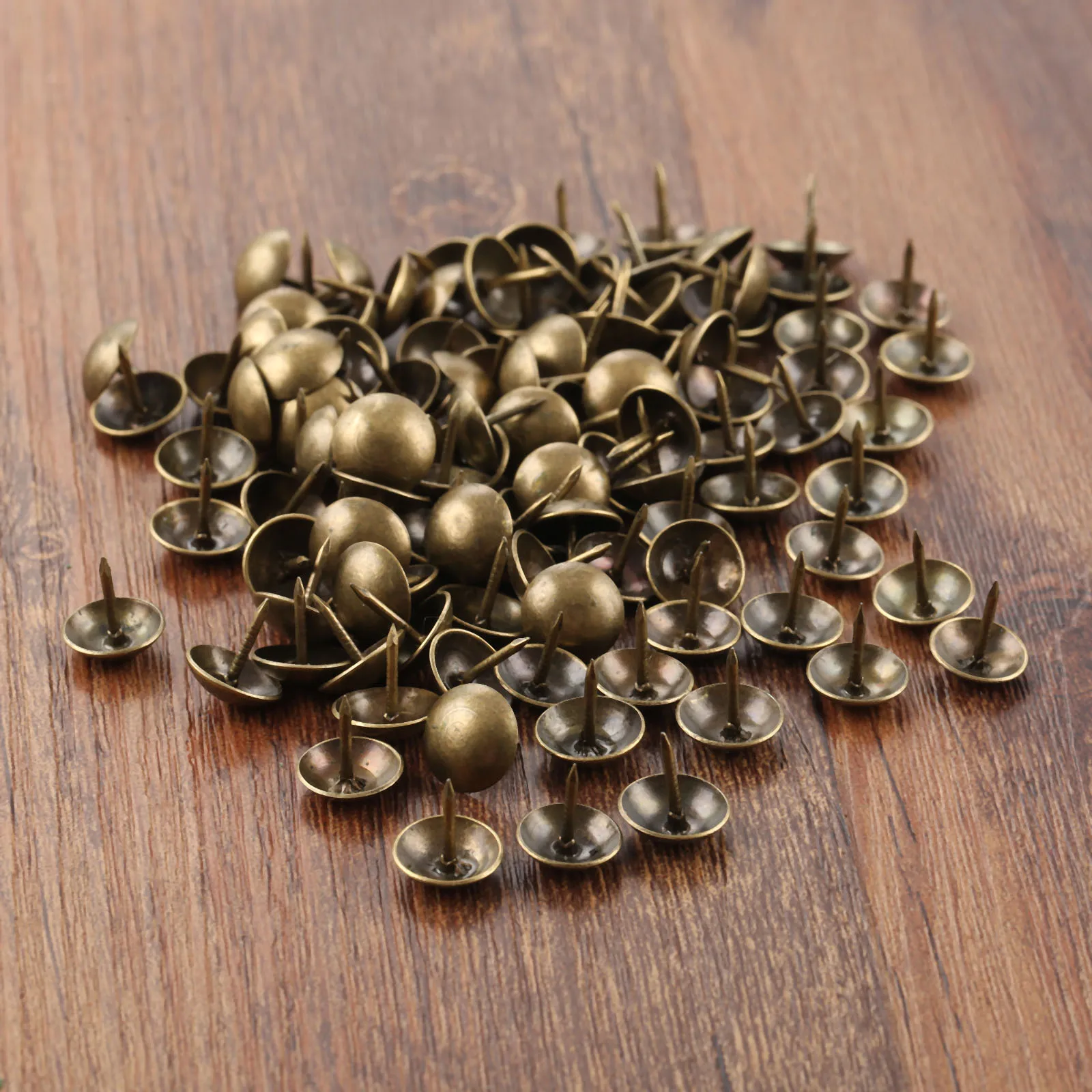 100Pcs 11x11mm Upholstery Nail Jewelry Gift Case Box Sofa Furniture Decorative Tack Stud Pushpin Doornail Antique Hardware