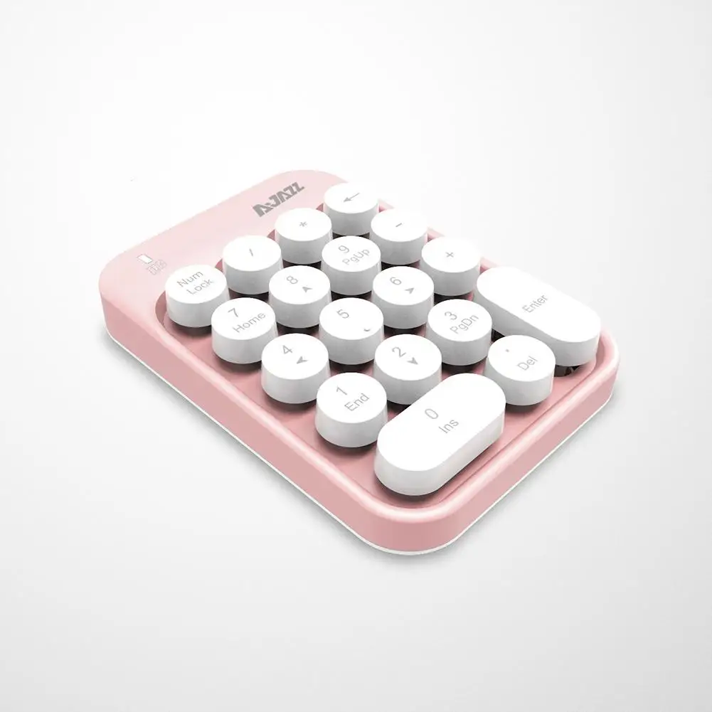 2.4g Wireless Numeric Keypad 18 Keys Mini Portable Chocolate Keycap Computer Digital Wireless Keyboard Mini Teclado 