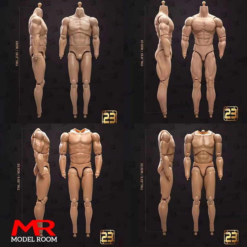 23TOYS 23-BD001 1/6 Scale Male Soldier Joint Body 23.5cm - 27.5cm Male Standard Muscle Action Figure Articulate Body
