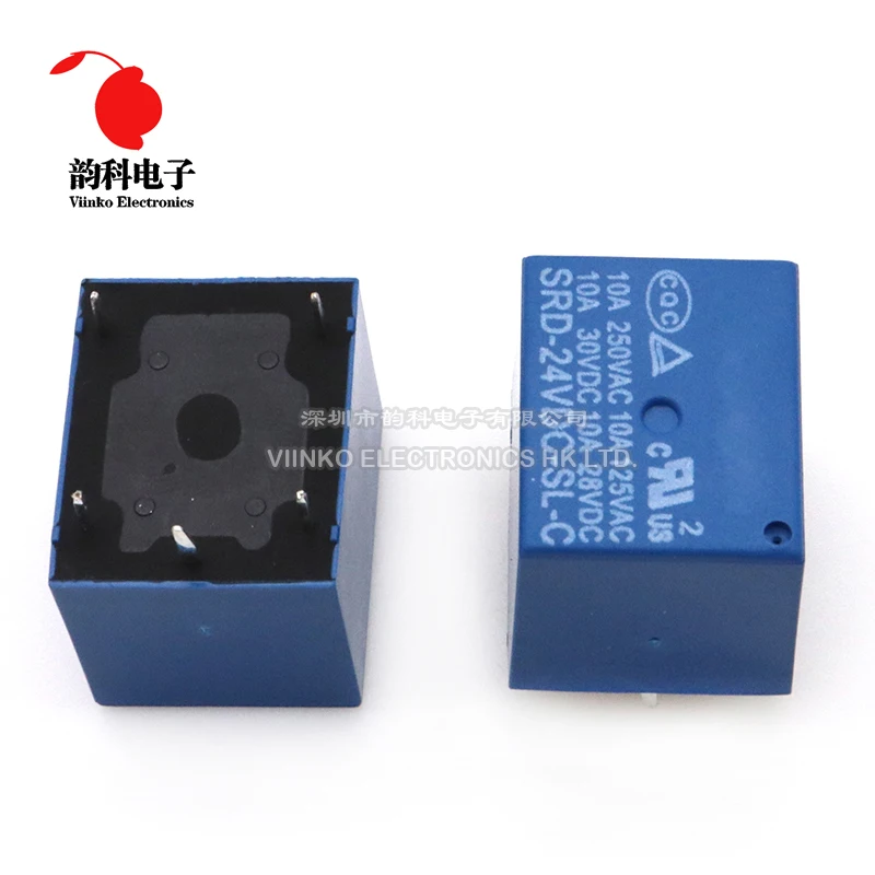 10pcs Relay SRD-03VDC-SL-C SRD-05VDC-SL-C SRD-12VDC-SL-C SRD-24VDC-SL-C SRD-48VDC-SL-C 3V 5V 6V 9V 12V 24V 48V 10A 250VAC 5PIN