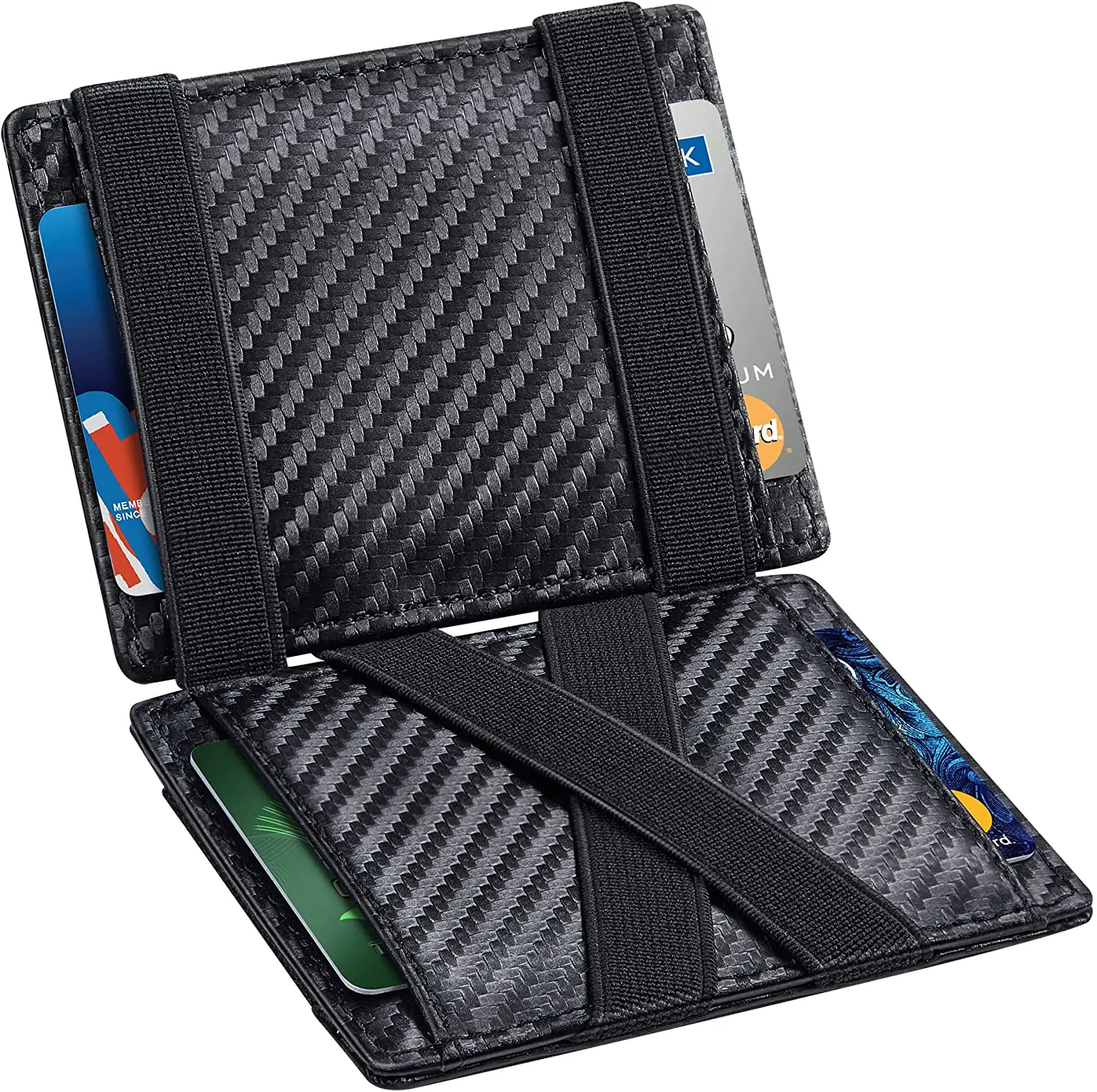 Slim Men's Wallet Front Pocket - Genuine Leather RFID Blocking 6 Card Holder With Money Clip - View #2