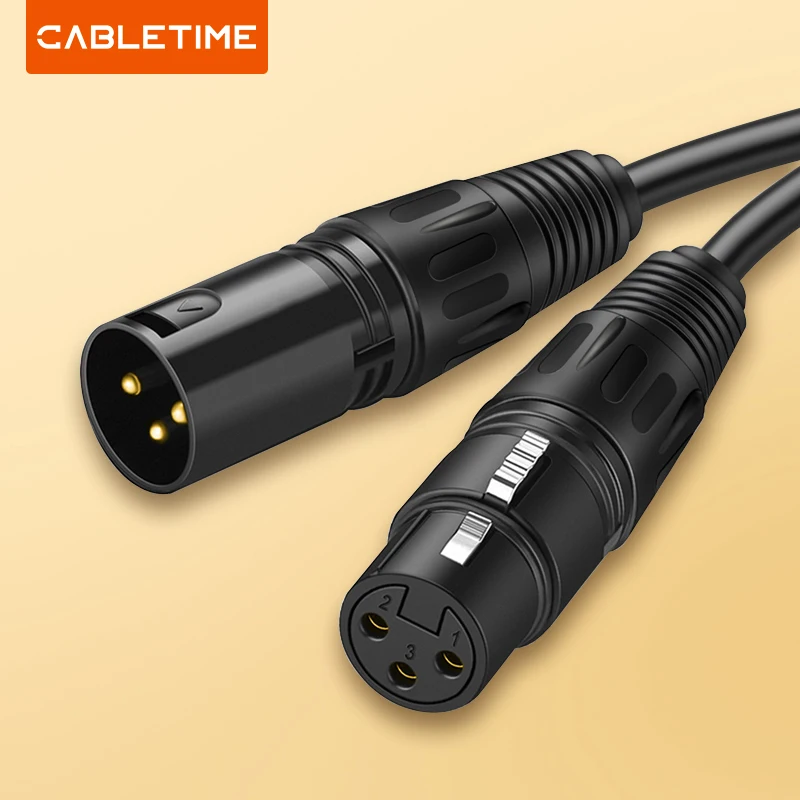 

Кабель CABLETIME XLR микрофон Cannon, Удлинительный кабель XLR для гитары, микрофон, кабель для аудиомикшера, усилителя C117