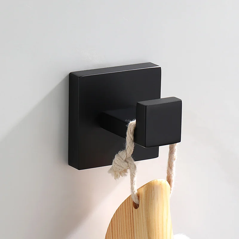 Black Bathroom Accessories Stainless Steel Set Wall Rack Towel Rack Towel Tissue Holder Clothes Hook Toilet Brush Pendant Toilet Paper Holder Bathroom Hardware Set Bathroom Hardware Accessories