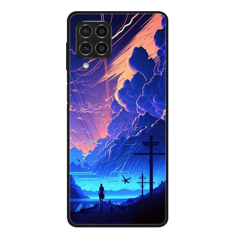 Black Shockproof Case Cover for Samsung Galaxy - Durable Protective Back Shell
