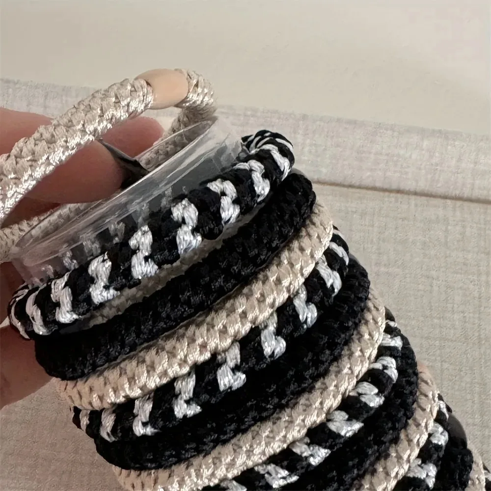 15 teile/satz Haar Krawatten Dosen Verpackung Geflochtene Twisted Elastische Haarband Langlebig Hohe Elastizität Gummibänder Frauen Haar Zubehör – Detail 8