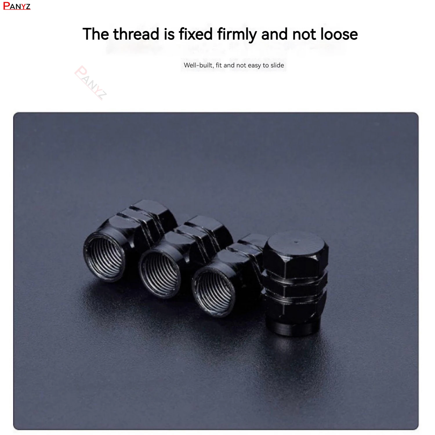 4 Pcs Aluminum Car Tire Valve Caps Hex Alloy Tyre Valve Airtight Cover Waterproof Dust For Automobiles Motorcycles Trucks Bikes