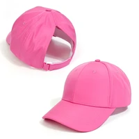 High Bun Ponytail Hat for Children Girls Baseball Adjustable Summer Ponytail for Kids Outdoor Beach-Headwear 1