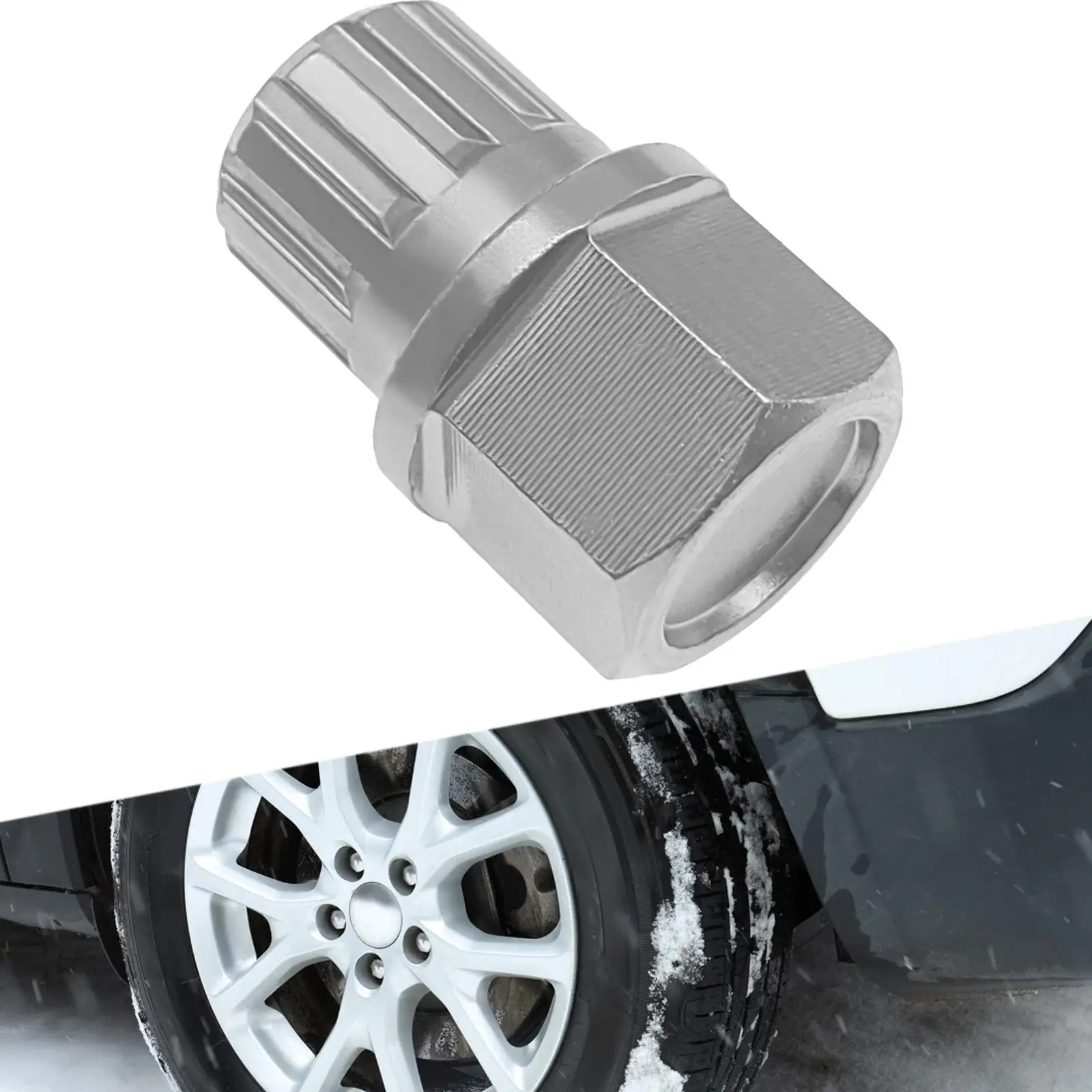 Wheel Locking Nut Key Compact Anti Theft Screw Remover for Audi Touran