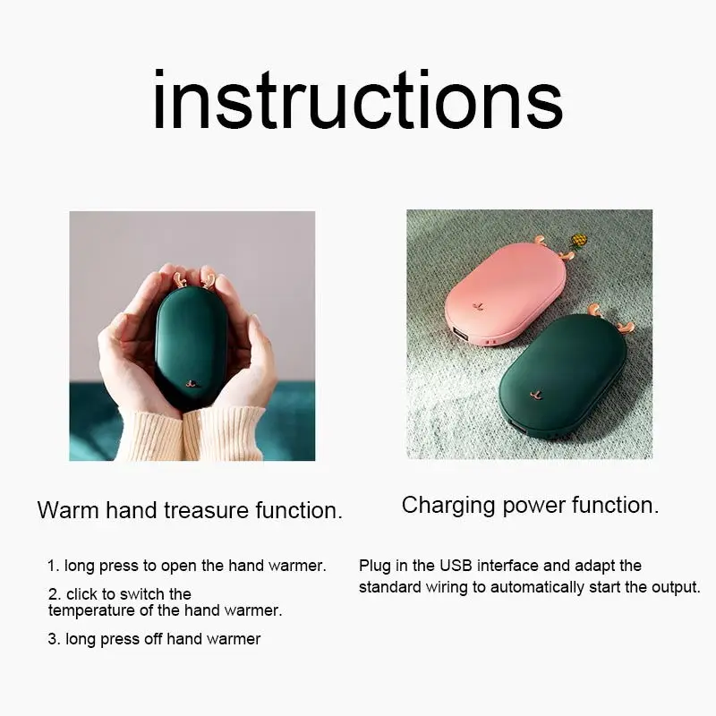 Chauffe Main Rechargeable, FYDEE 2-Pièces 14000mAh Réchauffeur De Mains