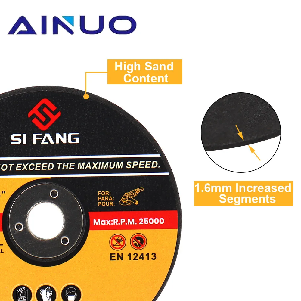 75/115/125mm Resin Cutting Disc Cut Off Wheel Angle Grinder Disc Cutter For Metal Stainless Steel Cutting