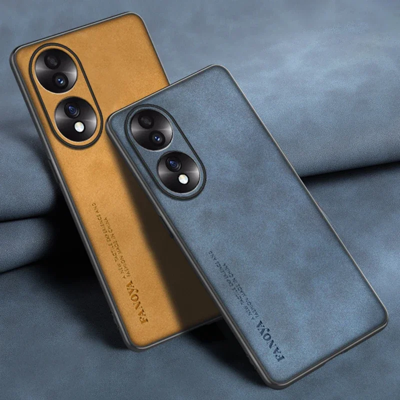 Luxury PU Leather Matte Phone Case with Full Protection and TPU Silicone Interior