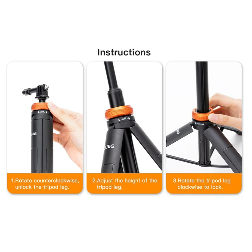 Trépied pour GoPro avec télécommande - Support universel 1/4 pouce