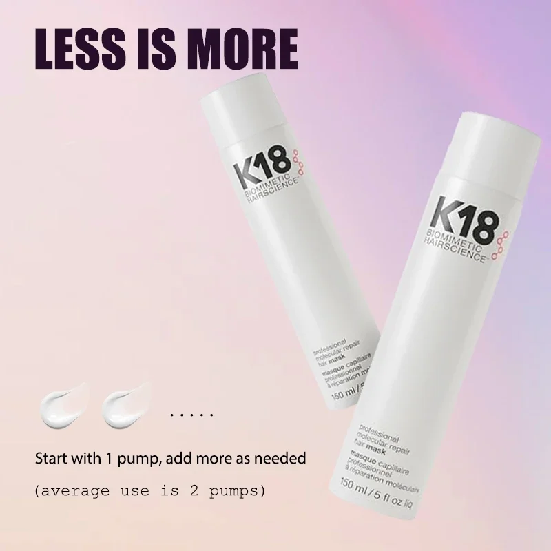 150ml K18 Leave-In Molecular Hair Mask Original Repair Molecular Hair Damaged Dry Frizzy 4 Minutes Treatment Moisturize Hair Mask