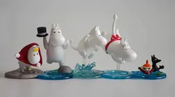 Moomin Family Mini Scene Ornaments - Collectible Action Figures (Full set of 5)